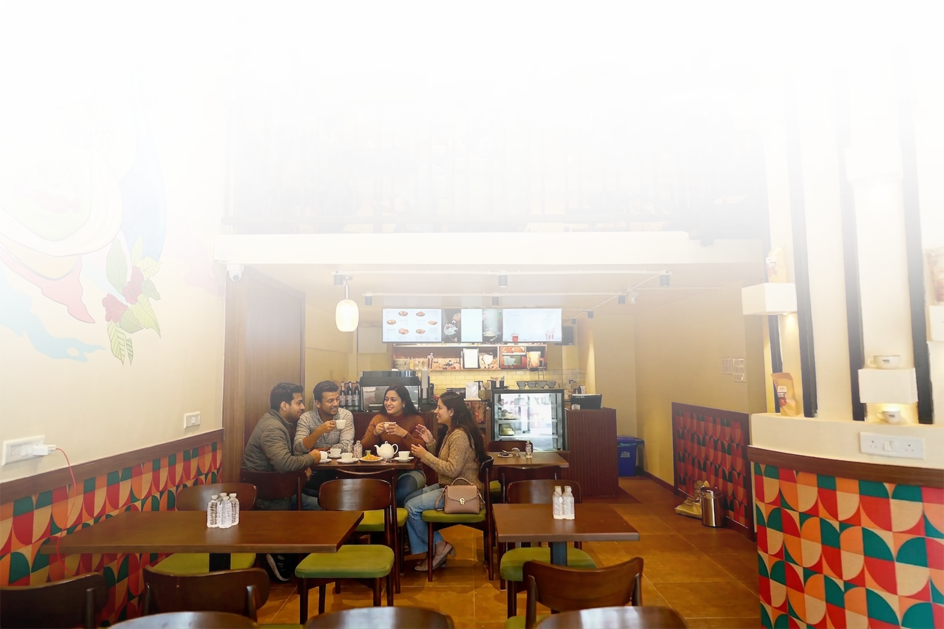 GoMill café interior with guests enjoying coffee